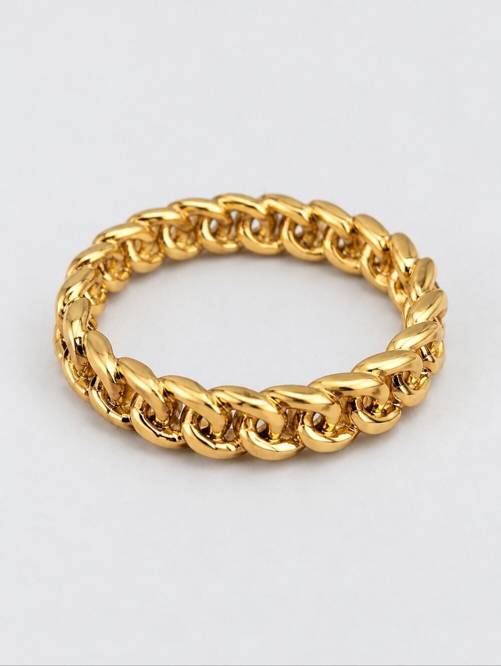 3/$30 Goldtone Chain Ring Size 6.75
